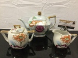 3 pc. vintage UCAGOCHINA hand painted porcelain tea set, made in Japan