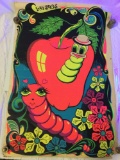 Vintage 70s RARE blacklight poster, PP-125T LOVE BUGS by Russell, AA Sales Inc., shows wear