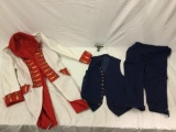 3 pc. vintage marching band uniform w/ jacket vest and knickers, approx. size Small . Shows minor
