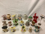 Collection of mid century/modern decorative ceramic planter lady bust vases: Nippon, Inarco