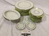 30 pc. lot of Nancy Prentiss - Silver Sonnet fine china,plates, bowls, saucers, approx 10.75 in.