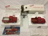 2 pc. lot Danbury Mint replica diecast trucks in boxes, 1956 Chevrolet Cameo Carrier, 1956 Ford