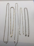 Collection of 5 vintage Sterling Silver necklaces