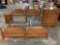 4 pc. Vintage solid maple double twin bedroom set w/ 6-drawer dresser, 4-drawer nightstand, 2 twin