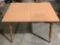 Vintage wood kitchen table, shows wear, approx 41.5 x 29.5 x 30 in.