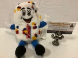 1999 Wonder Bread advertising plush beanie toy Freddy the Fresh Guy, approx 8 x 9 in.