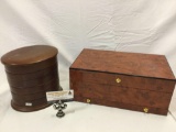 2 jewelry boxes, approx 6 x 8 x 14 inches largest.