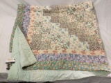 Vintage handmade patchwork quilt, approximately 60 x 76 in. Sold as is.
