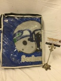 NFL Football Seattle Seahawks throw blanket in bag.