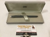 Cross fountain pen with case and cleaning cartridge.