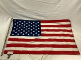 Betsy Flags INC United States of America 50 star nylon flag, made in USA, approx 49 x 30 in.
