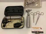 Collection of doctors office equipment, Welch Allen Diagnostic set, sold as is.