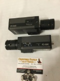 2x Ultrak CCTV cameras, FC-62C, untested, sold as is. Approx 6 x 2 x 2 in.