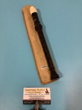 Vintage Aulos recorder w/ cloth cover , made in Japan, approx 13 in.