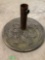 Metal weighted patio umbrella stand/ holder, approximately 18 x 11 in.