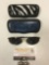 3 pc. lot of 2 glasses cases and sunglasses.