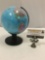 Small world globe, marked: the political world, approximately 6 x 8 in.