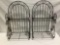 Pair of metal baker rack style collapsible display shelf?s 13 x 23 comes w/ screw for hanging