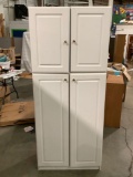 2 pc. Cabinet / linen closet, shows wear, approx 30 x 16 x 72 in. INV 2179