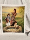 Hand numbered art print - Blessing At The Well by Timothy L. Thompson, 2027/3500