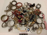 Huge lot of estate jewelry necklaces/ bracelets / ladies watches / and more.