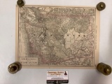 Rand, McNally and Co. map of Washington, approx 14 x 10 in. Marked 1889. Alaska on reverse.