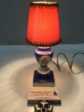 Small vintage lamp, tested working, approx 3 x 3 x 10 in.