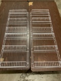 4 pc. lot of metal wire hanging organizer racks, approx 26 x 19 x 5 in.