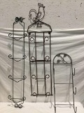 3x metal hanging display racks for collectables tallest one 45 in