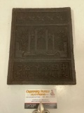 Vintage Chinese printing block print brick, approximately 7 x 9.5 in.