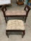 2 pc. lot of Bombay Co. wood furniture: sette bench seat / ottoman, approx 30 x 25 x 16 in.