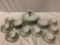 40 pc. Sheffield Classic 501 silver rimmed fine china set, Japan, tea cups, saucers, plates, bowls,