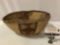 Vintage / antique Native American hand woven basket / bowl w/ geometric design, approx 12 x 6 in.