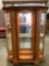 Pulaski Furniture Corp. curved glass lighted display cabinet, tested/working, nice condition.