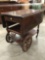 Ethan Allen wood rolling dropleaf drink cart with removable tray and 1-drawer, nice condition.