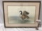 Framed 1979 wildlife goose hand signed art print by L. Toneri Ward, no. 353/500
