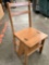 Vintage wood convertible stepstool/ chair, Approx 16 x 17 x 36 in. as chair.