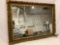 Large vintage wood frame mirror, approx 42 x 30 in.