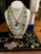 Small bag of nice costume jewelry...w/ some Sterling Silver. See pics.
