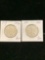 2 x MS Quality sliver walking Half Dollars 1943 / 1945 BU coins .