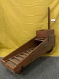 Antique/vintage gold prospector rocking sifter SLUICE, wood/ metal,...approx. 42 x 49 x 14 in. RARE