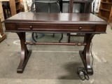 Whalen wood desk w/ 1 drawer powered w/ USB /electric outlets, tested/ working, nice piece.
