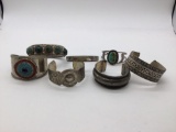 Nice selection of 7 assorted vintage cuff bracelets