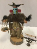Handmade vintage Native American Navajo Corn Maiden Kachina doll, signed by artist