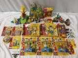Huge collection of THE SIMPSONS toys, collectibles. Playmates sealed figures; Homer, Bart, Krusty