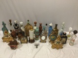 20+ lot of vintage ceramic/glass bourbon whiskey bottles: Beam, Kahlua, . See pics. Sold as is.