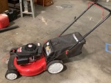 Troy-Bilt TB120 gas powered lawn mower, tested/ working, approx 63 x 42 x 23 in.