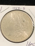 Silver Morgan Dollar 1882-S Uncirculated coin. MS Quality