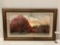 Crimson Trees - large nicely framed nature art print, approx 45 x 27 in.