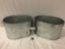 2 pc. lot of steel wash basin tubs w/ handle, approx 22 x 17 x 13 in.